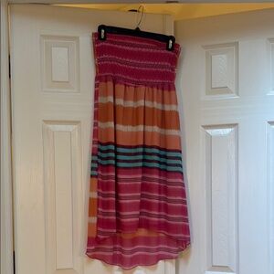 Striped Pink and Orange Women's Skirt